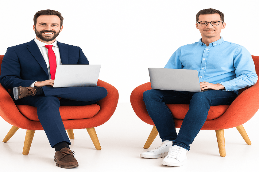 Two Men with Laptops